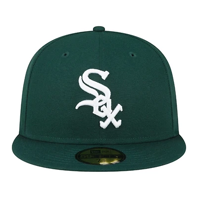 Chicago White Sox Forrest Green Logo Gray UV Basic New Era 59FIFTY Fitted Hat