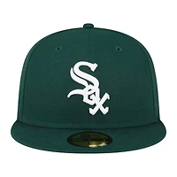 Chicago White Sox Forrest Green Logo Gray UV Basic New Era 59FIFTY Fitted Hat