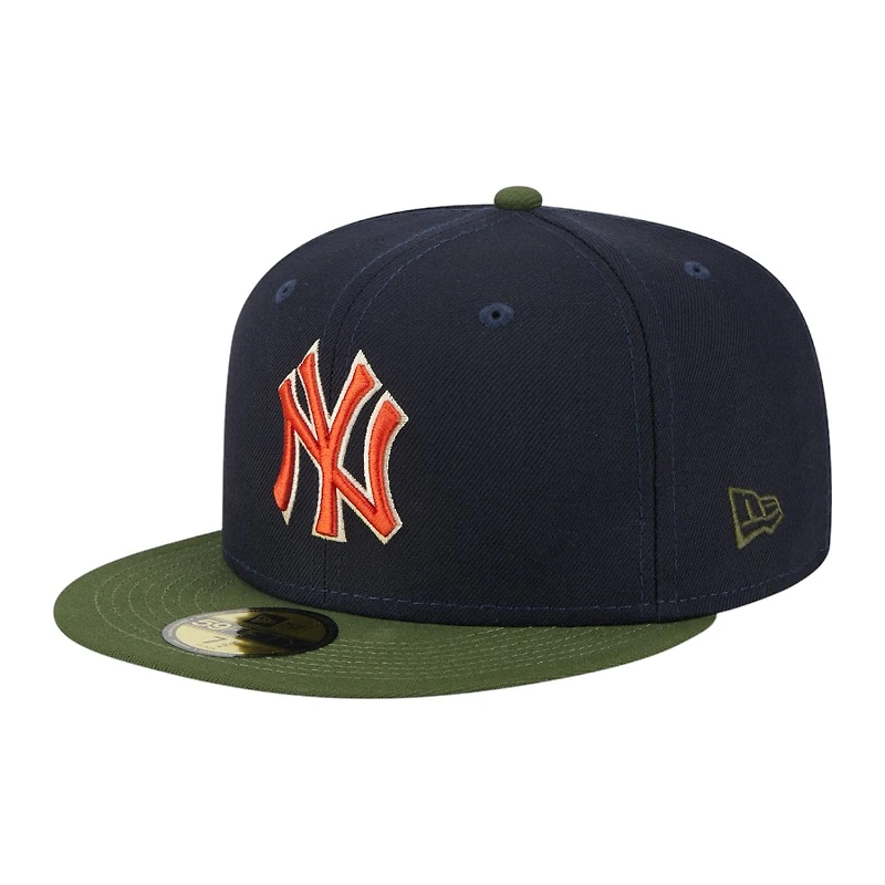 New York Yankees Navy Green Two Tone Sprouted Collection Gray UV Era 59FIFTY Fitted Hat