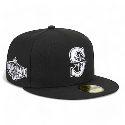 Seattle Mariners Black and White 2001 All Star Game Patch New Era 59FIFTY Fitted Hat