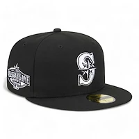 Seattle Mariners Black and White 2001 All Star Game Patch New Era 59FIFTY Fitted Hat