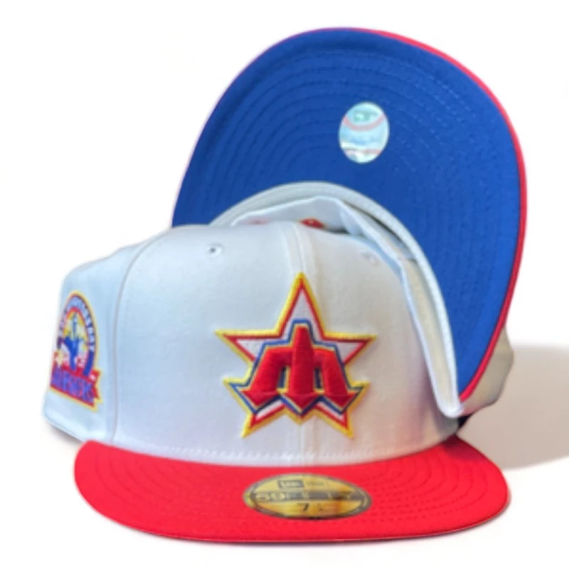Seattle Mariners Red White Blue 30th Anniversary Patch UV New Era 59FIFTY Fitted Hat