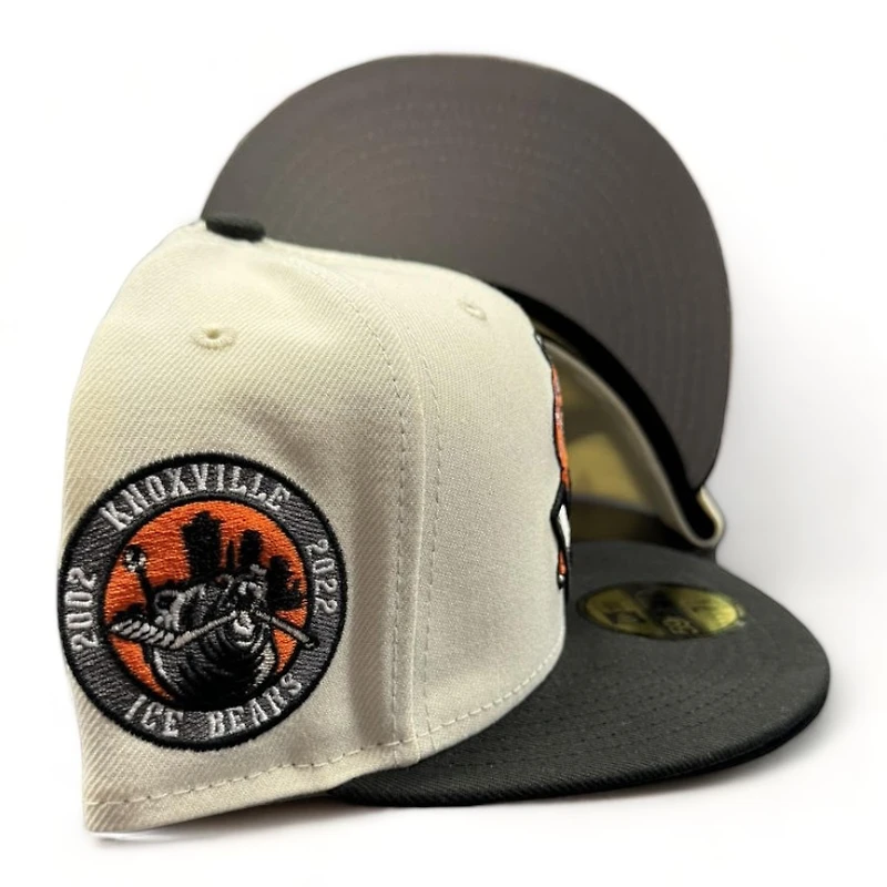 Knoxville Ice Bears Chrome Black 2002 Patch SPHL New Era 59FIFTY Fitted Hat