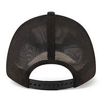 San Francisco 49ers Heather Black Super Bowl LVIII New Era 9FORTY Trucker Adjustable Hat