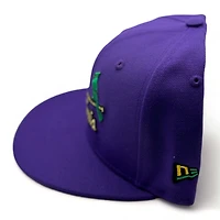 St. Louis Cardinals Purple Mardi Gras STL Patch Green UV New Era 59FIFTY Fitted Hat