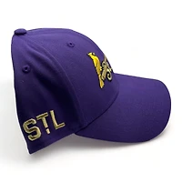 St. Louis Cardinals Purple Mardi Gras STL Patch Green UV New Era 9FORTY Adjustable Hat