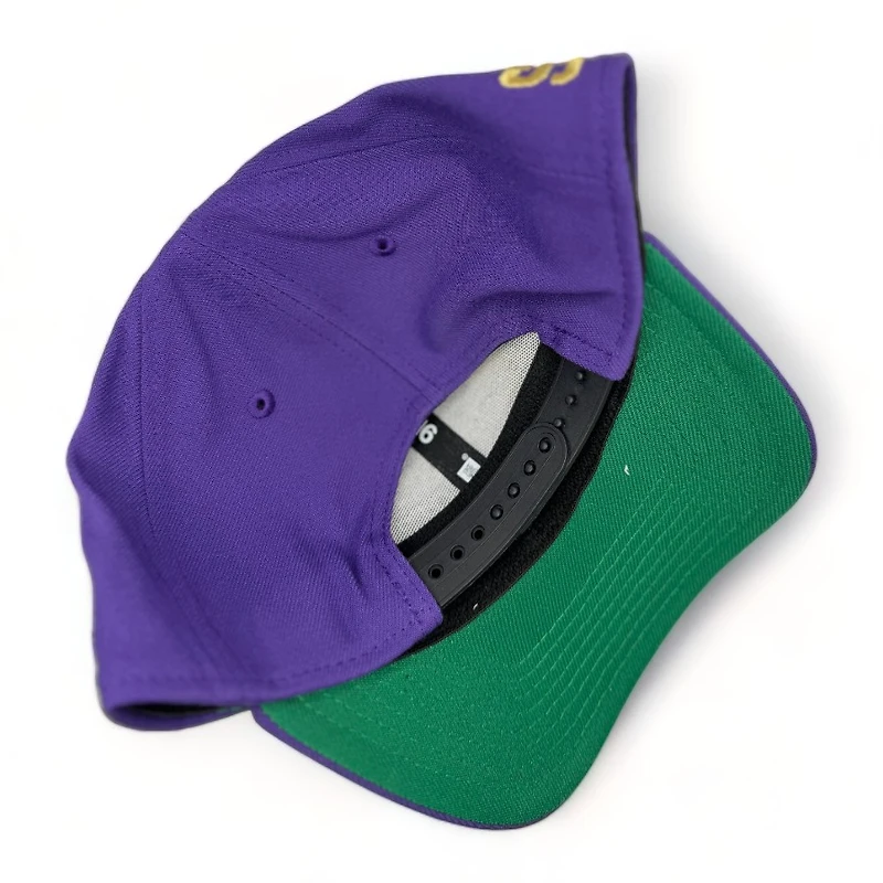 St. Louis Cardinals Purple Mardi Gras STL Patch Green UV New Era 9FORTY Adjustable Hat