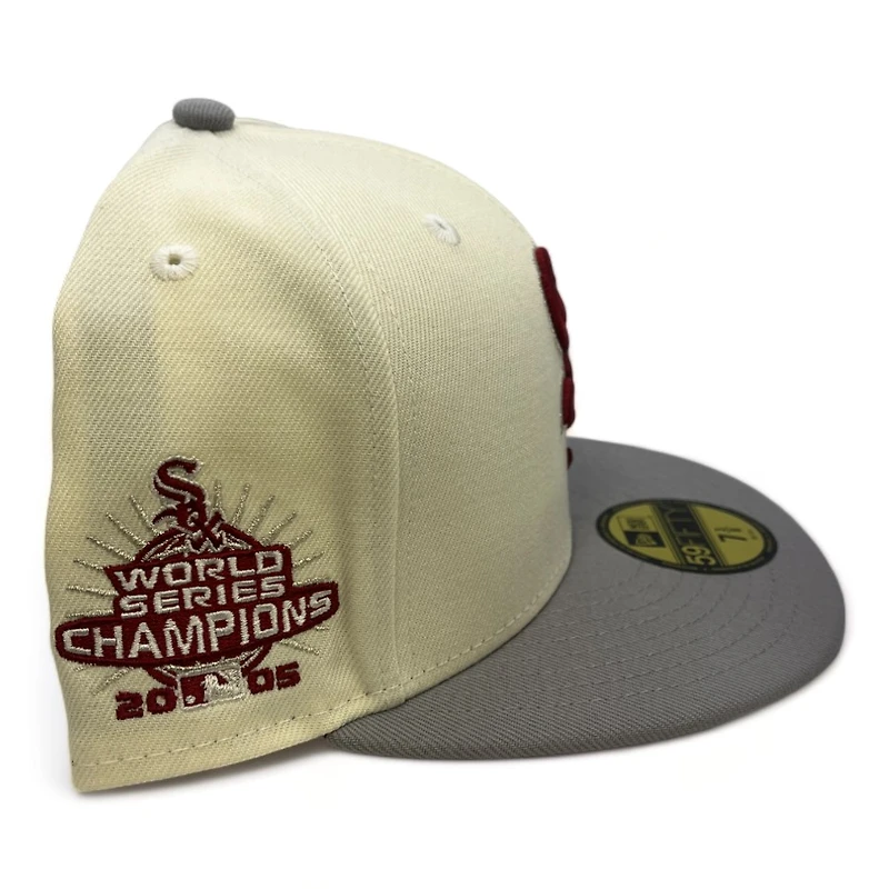 Chicago White Sox Roses are Red Pack 2005 WS Champs Patch Maroon UV New Era 59FIFTY Fitted Hat