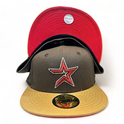 Houston Astros Brown Two Tone Verone X No Batty 45 Years Patch Red UV New Era 59FIFTY Fitted Hat