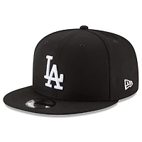 Los Angeles Dodgers Black and White Basic New Era 9FIFTY Snapback Hat