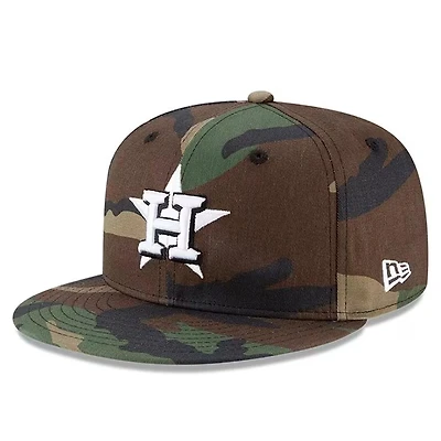 Houston Astros Woodland Camo Basic New Era 9FIFTY Snapback Hat