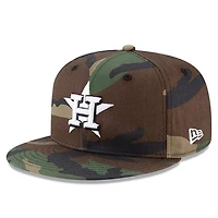 Houston Astros Woodland Camo Basic New Era 9FIFTY Snapback Hat