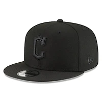 Cleveland Guardians Black on Black Basic New Era 9FIFTY Snapback Hat