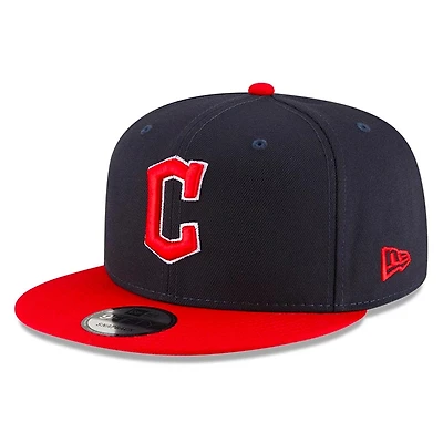 Cleveland Guardians Navy Red Team Color Basic New Era 9FIFTY Snapback Hat