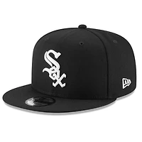 Chicago White Sox Black and White Basic New Era 9FIFTY Snapback Hat