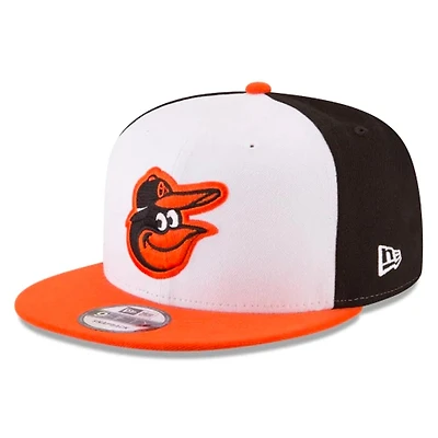 Baltimore Orioles White Orange Team Color Basic New Era 9FIFTY Snapback Hat