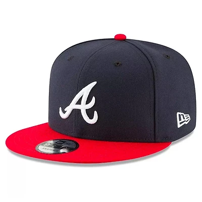 Atlanta Braves Navy Red Team Color Basic New Era 9FIFTY Snapback Hat