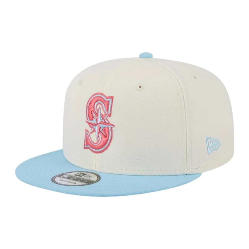 Seattle Mariners Chrome and Light Blue Spring Basic Two Tone 9FIFTY Snapback Hat