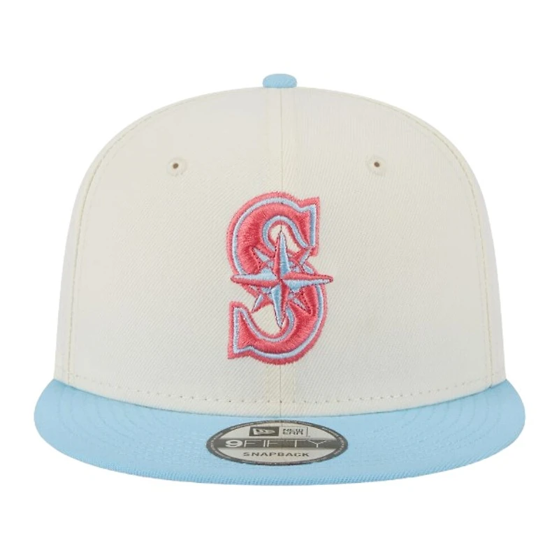Seattle Mariners Chrome and Light Blue Spring Basic Two Tone 9FIFTY Snapback Hat