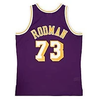 Los Angeles Lakers Dennis Rodman Mitchell & Ness 1998-99 Hardwood Classics Swingman Player Purple Jersey