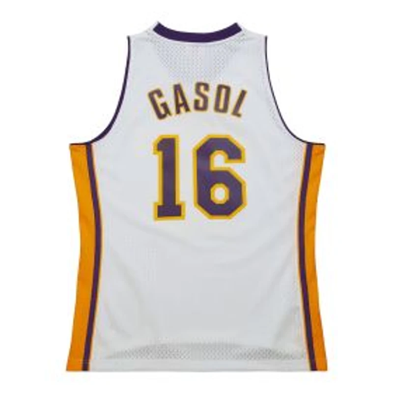 Los Angeles Lakers Pau Gasol Mitchell & Ness 2008-09 Noche Latina Swingman Player White Jersey