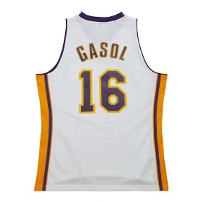 Los Angeles Lakers Pau Gasol Mitchell & Ness 2008-09 Noche Latina Swingman Player White Jersey