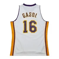 Los Angeles Lakers Pau Gasol Mitchell & Ness 2008-09 Noche Latina Swingman Player White Jersey