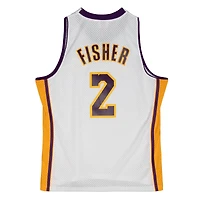 Los Angeles Lakers Derek Fisher Mitchell & Ness 2002-03 Alternate Swingman Player White Jersey