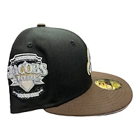Cleveland Indians Black Brown Two Tone Jacobs Field Patch Gray UV New Era 59FIFTY Fitted Hat