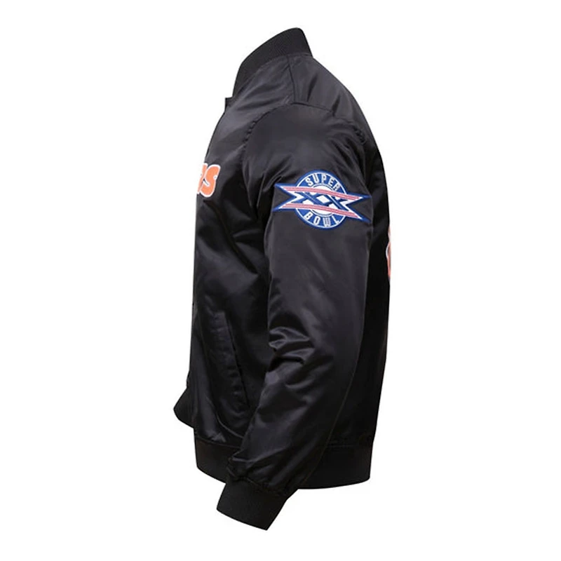 Chicago Bears Black Pro Standard Big Logo Satin Jacket