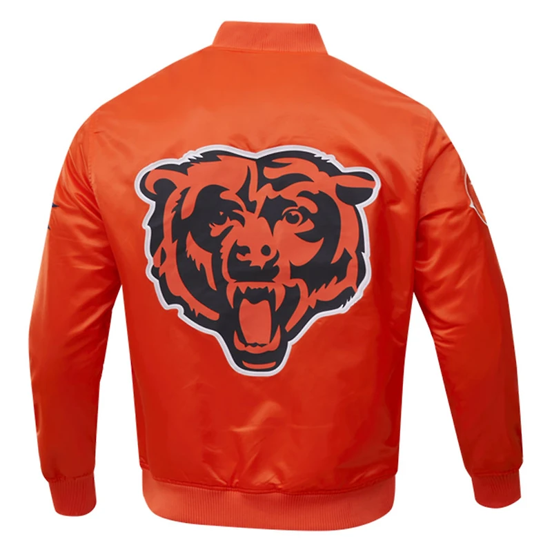 Chicago Bears Orange Pro Standard Big Logo Satin Jacket