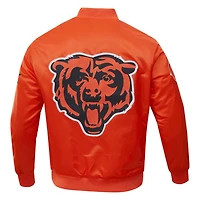 Chicago Bears Orange Pro Standard Big Logo Satin Jacket