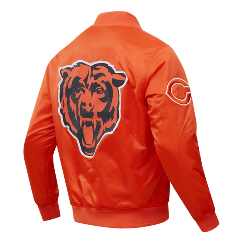 Chicago Bears Orange Pro Standard Big Logo Satin Jacket