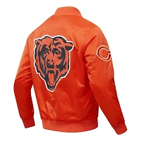 Chicago Bears Orange Pro Standard Big Logo Satin Jacket