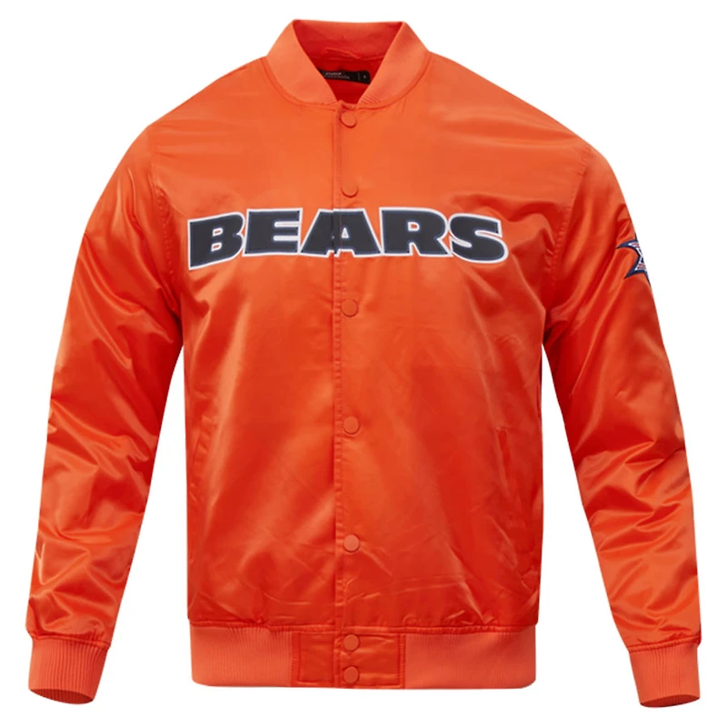 Chicago Bears Orange Pro Standard Big Logo Satin Jacket