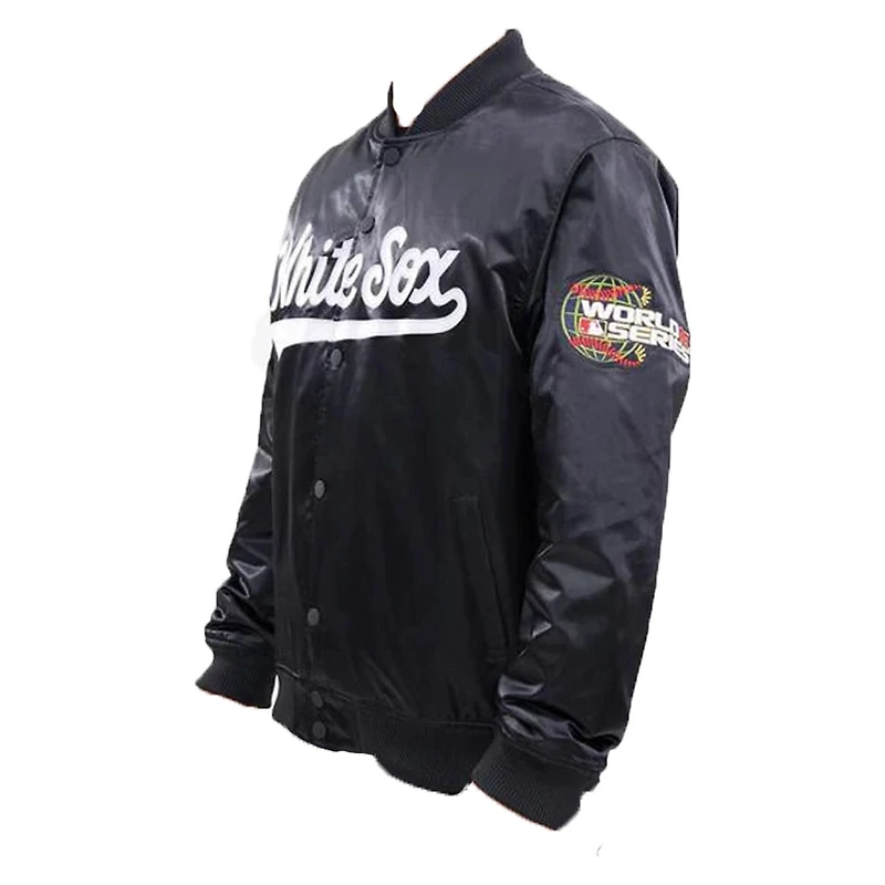 Chicago White Sox Black Pro Standard Big Logo Satin Jacket