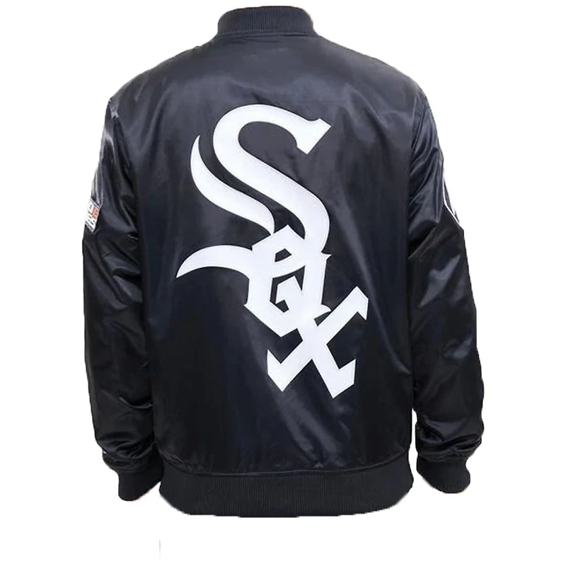 Chicago White Sox Black Pro Standard Big Logo Satin Jacket