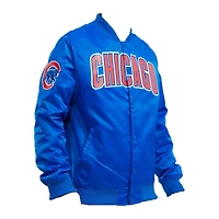 Chicago Cubs Blue Pro Standard Big Logo Satin Jacket