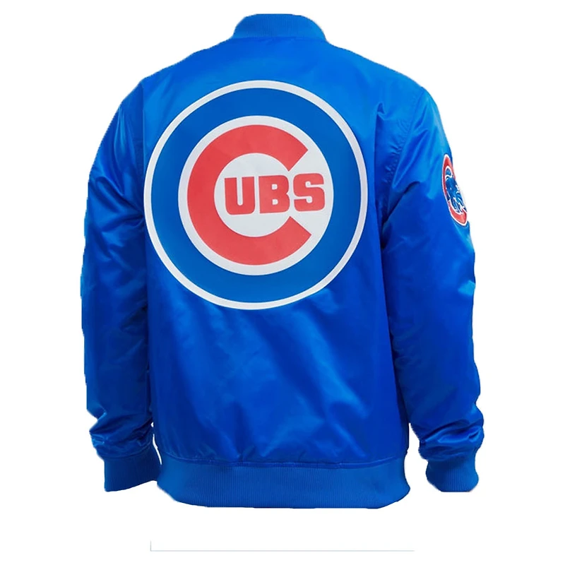 Chicago Cubs Blue Pro Standard Big Logo Satin Jacket
