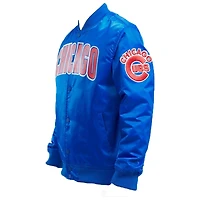 Chicago Cubs Blue Pro Standard Big Logo Satin Jacket