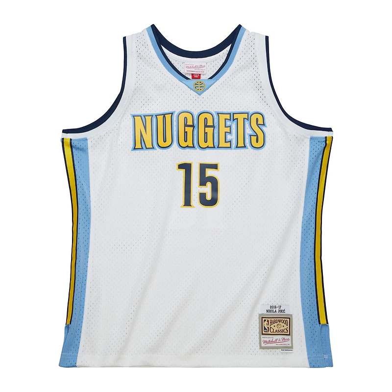 Denver Nuggets Nikola Jokic Mitchell & Ness 2016-17 Swingman Player White Jersey