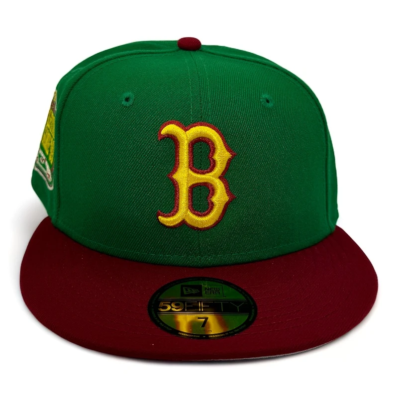 Boston Red Sox Green and Maroon Bounty Hunter Pack 1999 ASG Patch Gray UV New Era 59Fifty Fitted Hat
