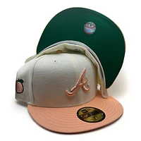 Atlanta Braves Chrome Peach Two Tone SIde Patch Green UV New Era 59FIFTY Fitted Hat