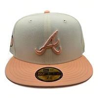 Atlanta Braves Chrome Peach Two Tone SIde Patch Green UV New Era 59FIFTY Fitted Hat
