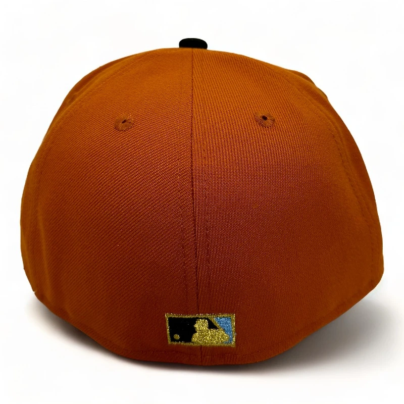 Baltimore Orioles Rust and Black Swavey Pack 1998 Inaugural Year Patch Icy Blue UV New Era 59Fifty Fitted Hat