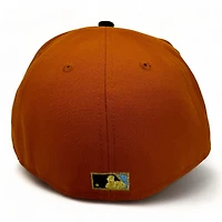 Baltimore Orioles Rust and Black Swavey Pack 1998 Inaugural Year Patch Icy Blue UV New Era 59Fifty Fitted Hat