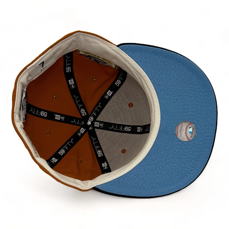 Baltimore Orioles Rust and Black Swavey Pack 1998 Inaugural Year Patch Icy Blue UV New Era 59Fifty Fitted Hat