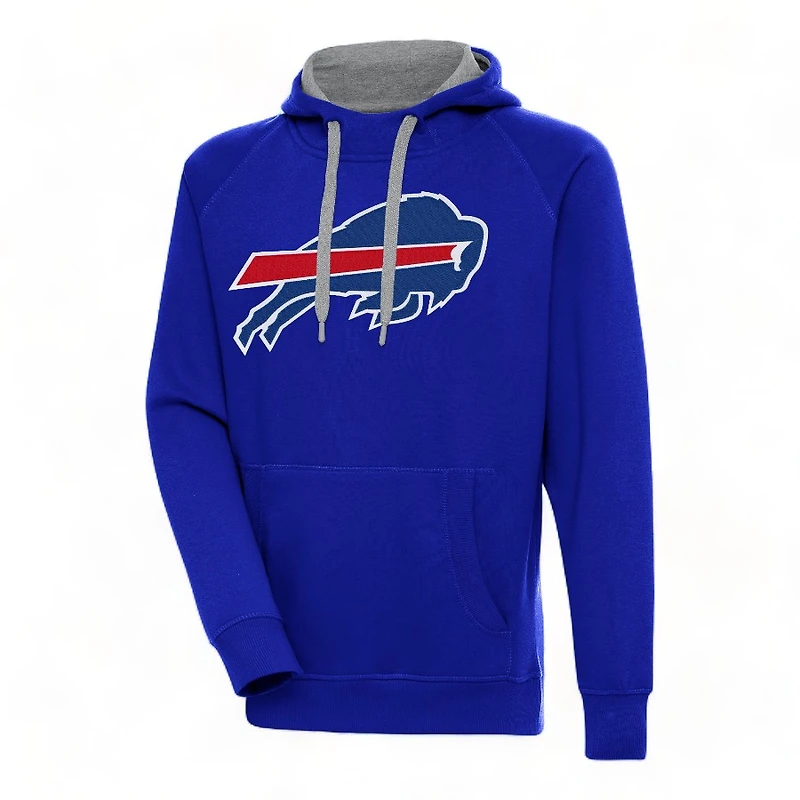 Buffalo Bills Blue Embroidered Logo Antigua Victory Hoodie