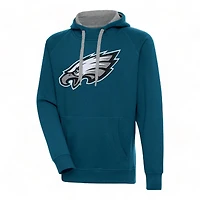 Philadelphia Eagles Green Embroidered Logo Antigua Victory Hoodie