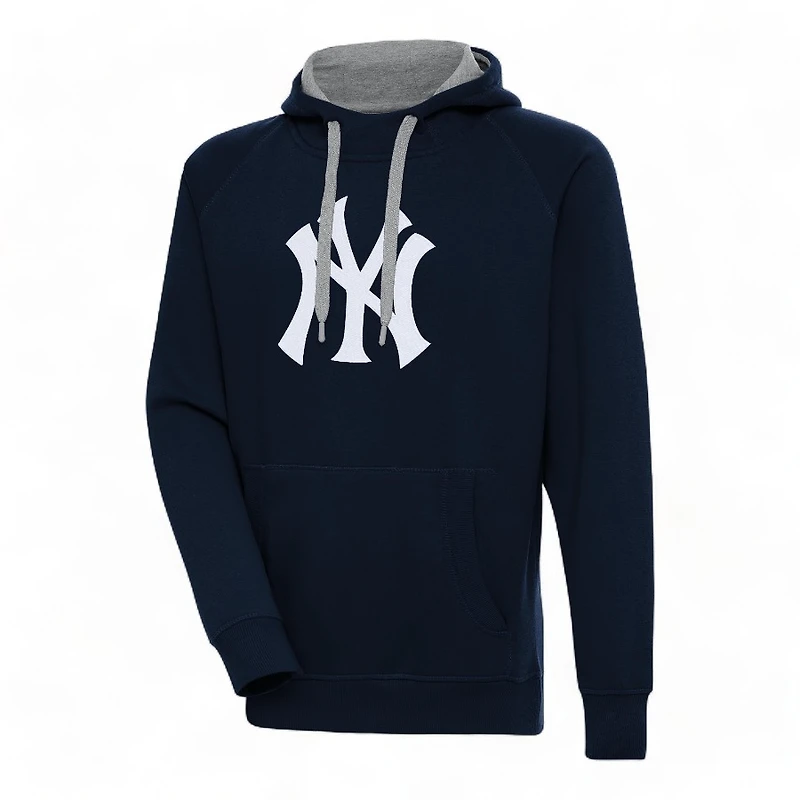 New York Yankees Navy Embroidered Logo Antigua Victory Hoodie